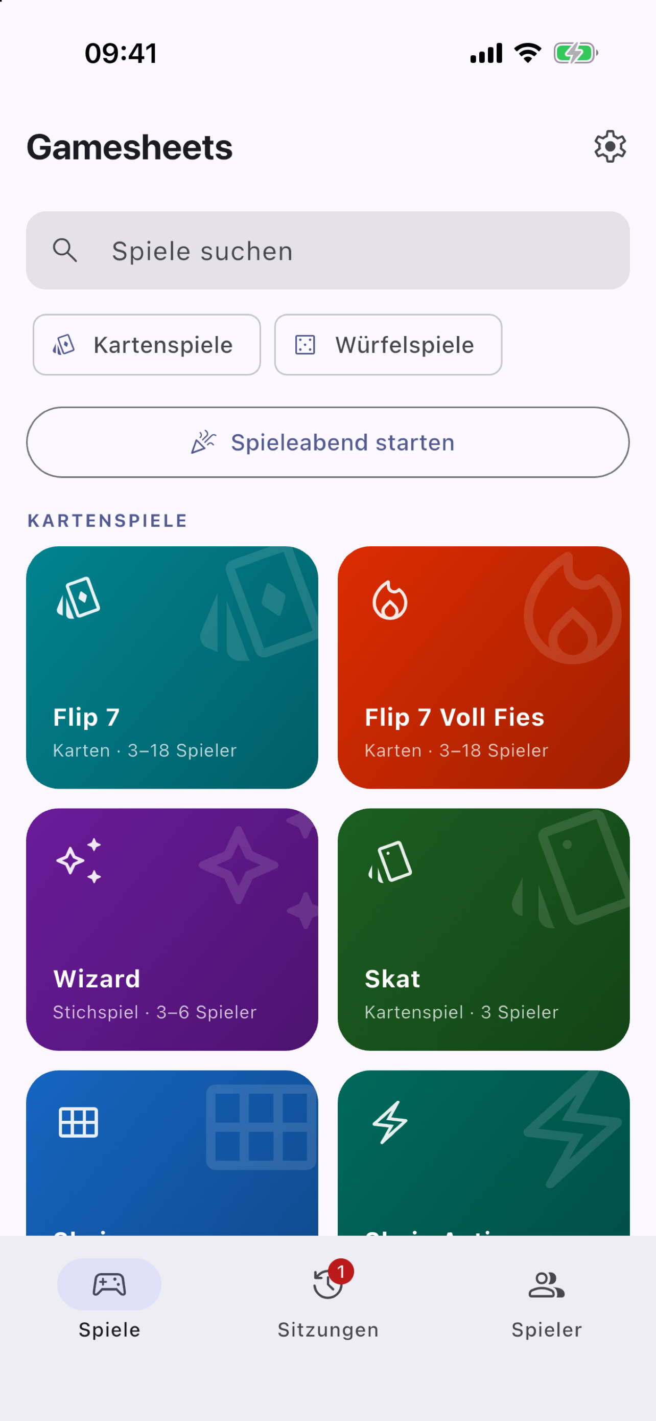 Spiel auswählen
