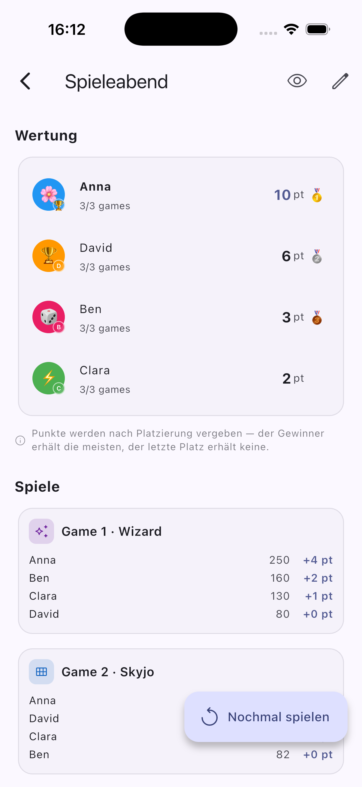 Sieger ermitteln